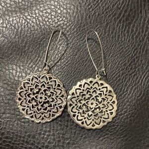 Lucky Brand Silver Mandala Earrings